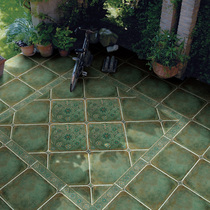 American Fields Garden Tiles Green Retro Kitchen Bedrooms Living-room Toilet Floor Tiles Rounded anti-slip floor tiles