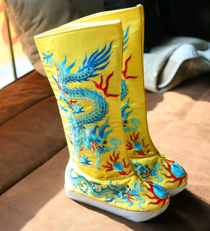 Opera Wulong Boots Thêu Dragon Boots Trang phục phim và truyền hình Dragon Boots Face Boots đế dày đế giày đế xuồng hoàng đế