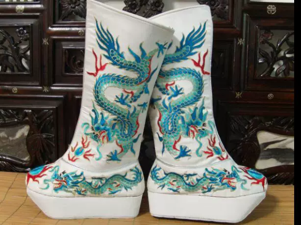 Opera Wulong Boots Thêu Dragon Boots Trang phục phim và truyền hình Dragon Boots Face Boots đế dày đế giày đế xuồng hoàng đế