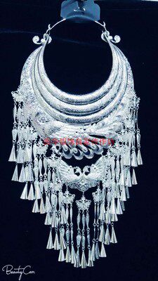 Chinese style Guizhou Yunnan ethnic style Miao Dong accessories exaggerated collars Miao headdress Miao silver jewelry