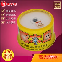 Woodpecker high-gloss waterproof printable DVD-R 4 7G Burner Photo-grade blank CD 50-piece barrel