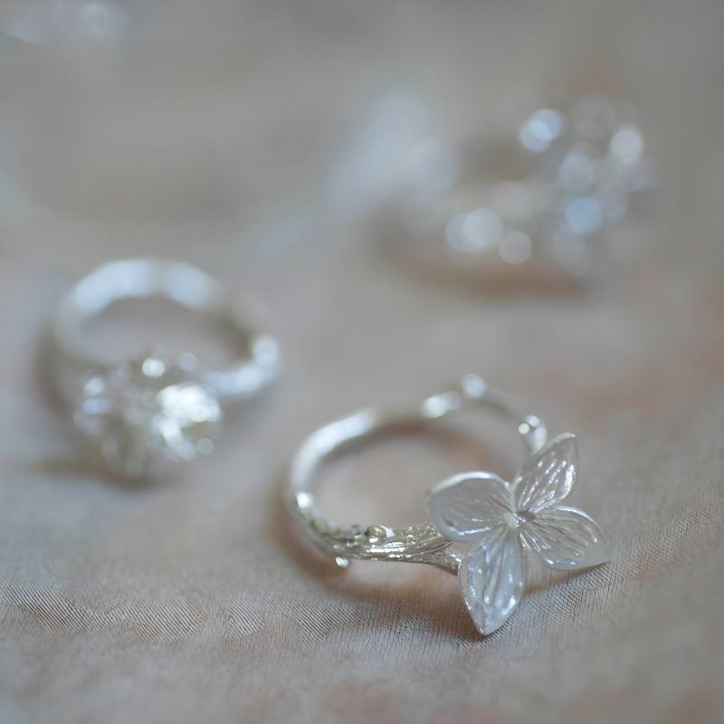 Original Design Flower Open Ring