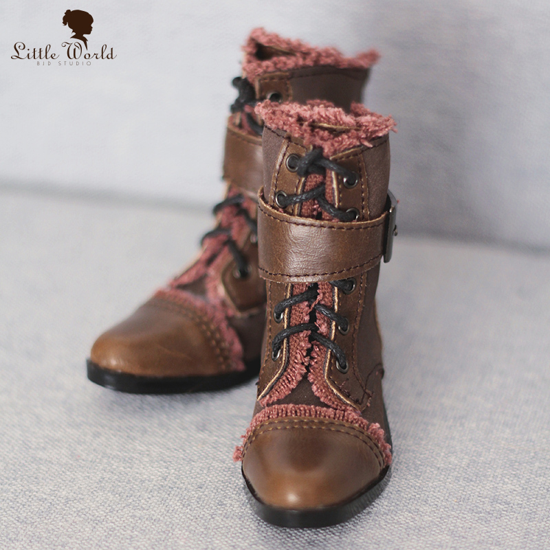 BJD3 male uncle pointed boots shoes brown black lace-up spot full LittleWorldBJD