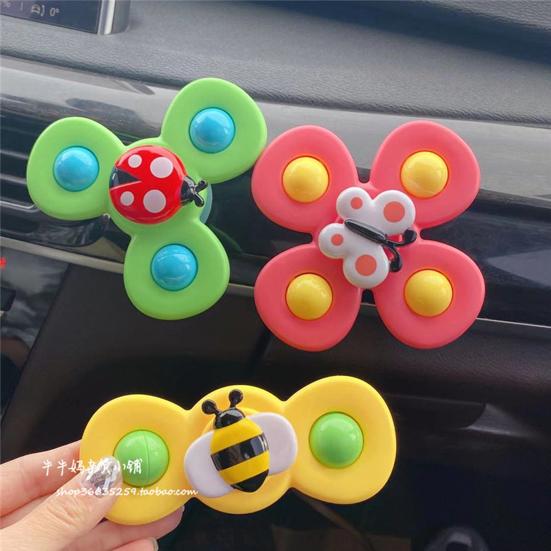 Children baby suction cup turn music baby bell rattle glass dining chair window multi-bathroom splashing bath toys