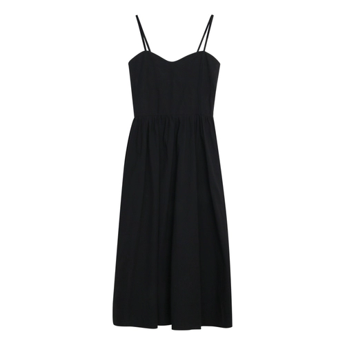 Платье-комбинация, приталенная длинная юбка, французский стиль, яркий броский стиль, подходит для подростков