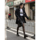 MiDing gray suit jacket for women petite college style early spring casual black design niche Korean style suit