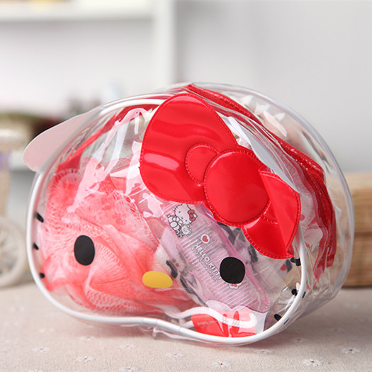 Küchen's Hello kitty child wash bag portable towel comb bath flower travel suit-Taobao