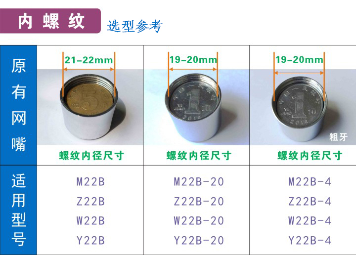 M24节水起泡器内牙型号