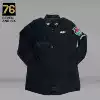 Airport security long sleeve shirt shirt Black does not fade Slim T C blend security