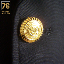 Beijing Chengdu Chongqing Qingdao subway clothing security uniforms golden hand-stitched metal buttons (2 2cm)