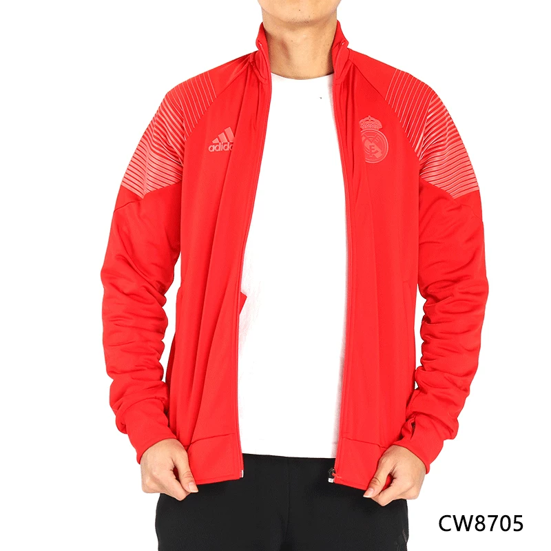 Футболка Adidas/Adidas Genuine REAL AW JKT повседневная футбольная Real Madrid тканевая куртка DX7855