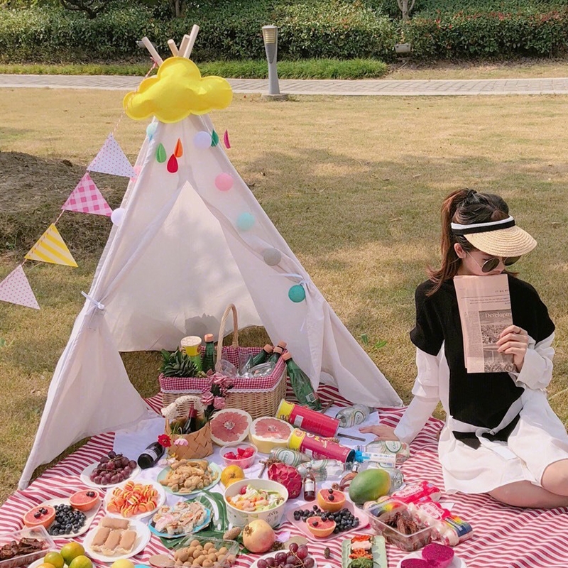 Outdoor picnic with net red ins small tent children's baby spring outing tent bed home indoor sleeping foldable