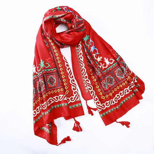 Этнический шарф, пляжная накидка из провинции Цинхай подходит для фотосессий, этнический стиль, защита от солнца