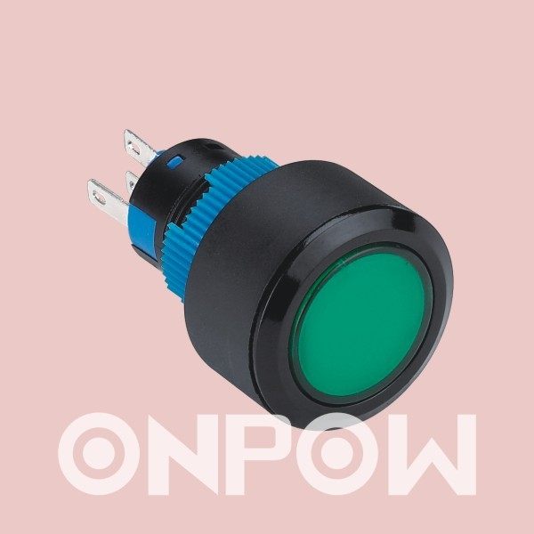 Red wave button switch 22mm round LED indicator light 12v 24v 220v LAS1-APY-D highlight
