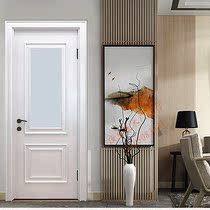 Solid wood composite paint door glass door bathroom door white door European door door door craft door Chinese American pastoral garden