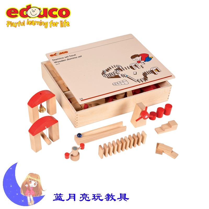 Trò chơi domino EDUCO 500 máy tính đồ chơi trẻ em khối xây dựng sức bền đào tạo giáo viên mẫu giáo - Khối xây dựng