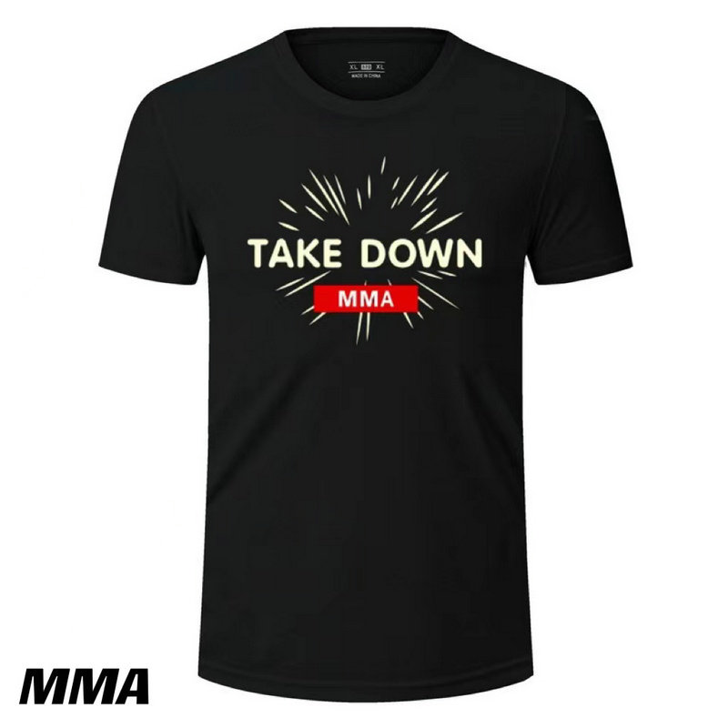 Comprehensive Gfighting T-shirt takedown percussion MMA speed dry short sleeve breathable training blouses short sleeves Wudder groceries