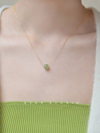 Natural Hetian Jade/ Fortune Wheel Necklace, Niche Design, High-End Pendant, Clavicle Chain, Neck Chain, 2022 New Model