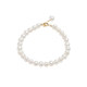 Natural Freshwater Strong Luster Real Pearl Bracelet for Women, Simple and Fashionable 14K Gold Jewelry [Can Be Used as a Pendant for a Blessing Card]