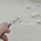 Single round strong light natural freshwater white pearl necklace pendant 14k gold/925 silver