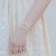 Natural Freshwater Strong Luster Real Pearl Bracelet for Women, Simple and Fashionable 14K Gold Jewelry [Can Be Used as a Pendant for a Blessing Card]