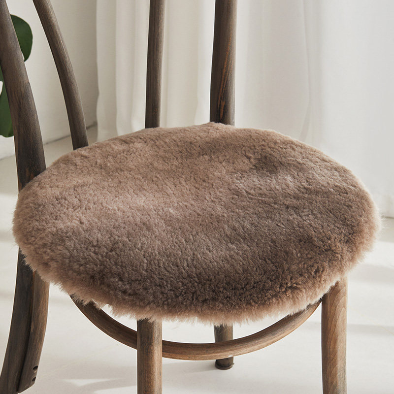 Australian Esteem Whole Sheepskin Mat Short Wool Chair Cushion Simple Chair Cushion Stool Cushion Round Stool Cushion Dining Chair Cushion Leather