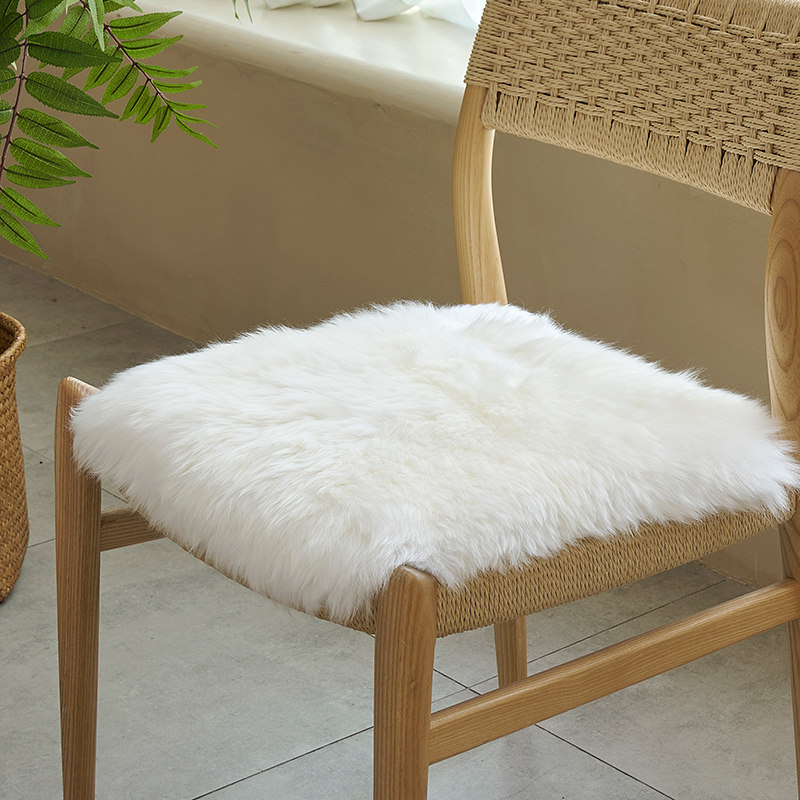 Australian Esteem Pure Wool Chair Cushion Thickened Winter Cushion Stool Warm Sofa Cushion Wool Wool Cushion Sheepskin Office Chair Submat