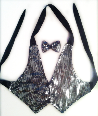 Năm mới Ngày sling sequins treo cổ nhỏ vest trang phục sân khấu cha mẹ và con của trẻ em kỳ nghỉ Giáng Sinh sáng bóng vest