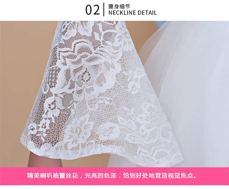 Xuân-Hè 2018 cho bé gái mới đầm trẻ em phiên bản Hàn Quốc của váy công chúa váy bé gái đầm ren áo vest trẻ em
