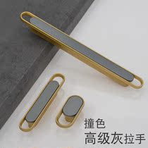 New Nordic simple color Jinlan cabinet handle wardrobe cabinet gold black door handle lengthened modern 16mm