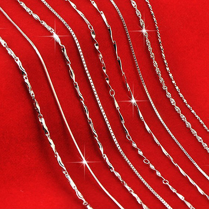 Tingxiang S925 sterling silver necklace female sweet Japanese and Korean pendant cross box Clavicle chain accessories