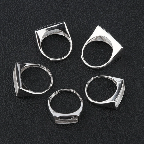 Обручальное кольцо, бирюзовая квадратная глянцевая инкрустация камня из воскового агата подходит для мужчин и женщин, серебро 925 пробы