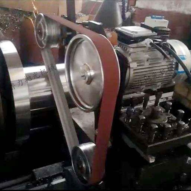 Luli lathe knife holder with light abrasive belt machine round pipe tank outer round rubber roller with abrasive belt polishing rust removal grinding machine