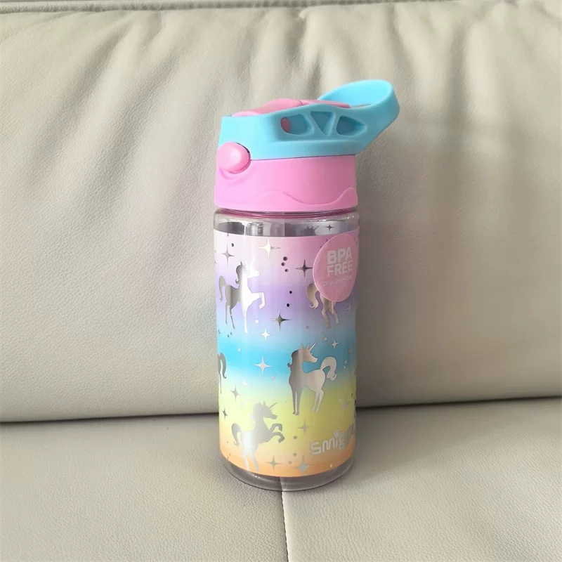 Children's straw with glass for students, handheld teapot, tea cup