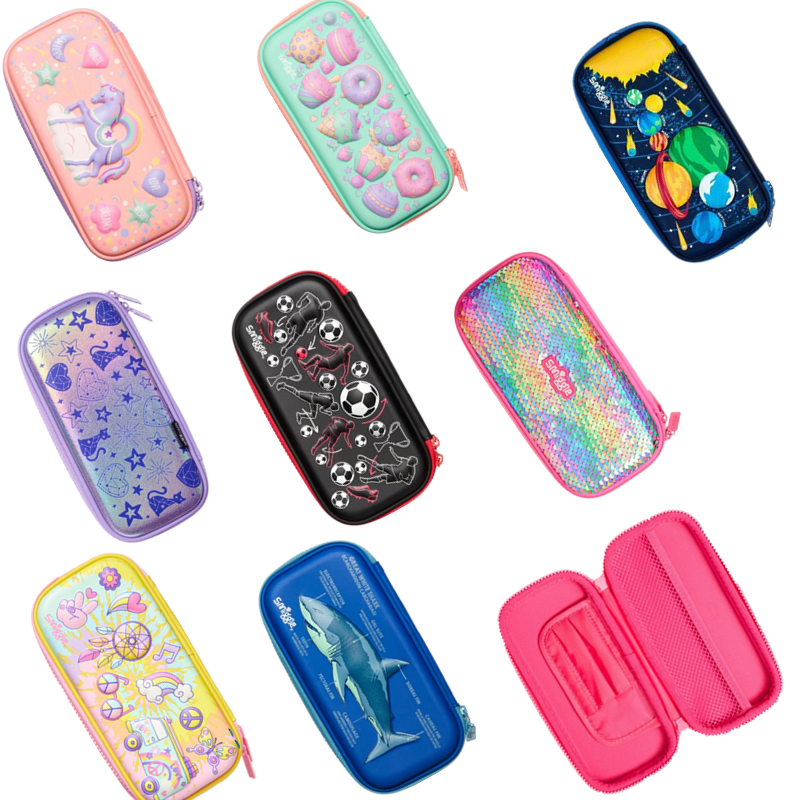 Australia smiggle pen box super cute zipper hard pen bag new cute hard shell relief student children's stationery box
