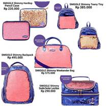 Australian Smiggle Pearl chip Handbag Butterfly Small backpack pink gold Student School Bag Kit Backpack