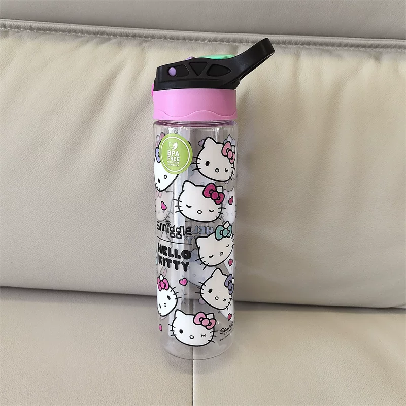 Children's straw with glass for students, handheld teapot, tea cup