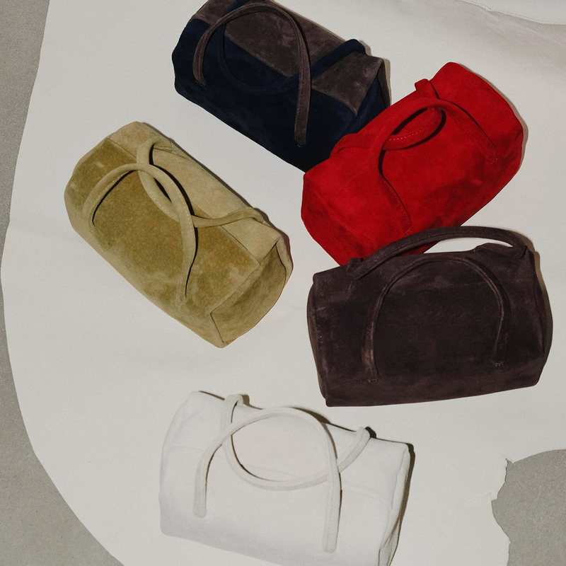 Imibooo Water-Dyed Genuine Leather Handbag Lunch Bag Women's Handbag Lightweight Can Hold a Phone Versatile Multi-Color