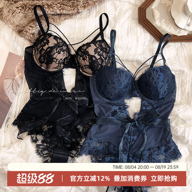 French-Style Sexy Lace One-Piece Underwear, Push-Up, Side Breast Adjustment, Anti-Sagging Bra Set, Slimming and Body Shaping French-Style Sexy Lace One-Piece Underwear, Push-Up, Side Breast Adjustment, Anti-Sagging Bra Set, Slimming and Body Shaping