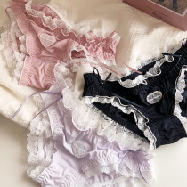 Japanese nymphs are sweet and sexy collide color lace edge low waist briefs girl can love embroidered underwear bottom pants