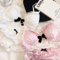 Day Ensemble Cute JK Lori Pure Desire Wind Girl Thin Cups No Steel Ring Triangular Cup Underwear Suit Butterfly Knots Drilling Bra
