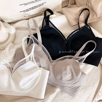 Jelly Bar Rabbit ears Water crystal cup No steel ring large breasts for small gathering to collect auxiliary milk anti-sagging bra No-mark underwear