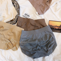 Honey Peach Hip Seamless Collection of Hip Hip Pants Autumn Winter Middle Waist Triangle Pants Agrass Antibacterial Shorts Without Mark Lace Lace