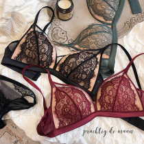 Sexy-style fake overdraft meat small crowdless steel ring with thin lower thickness and small chest coaling bra hood closeted breast underwear suit