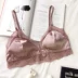 Lụa không có vòng thép mỏng bra bralette tam giác liền mạch thoải mái thoáng khí đồ lót lụa phụ nữ shop nội y Strapless Bras