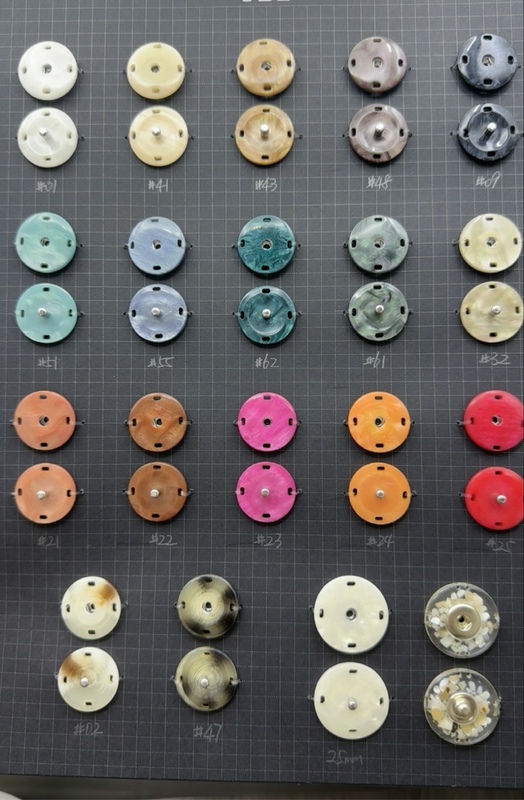 Resin Imitation Pearl Snap Fasteners/Press Studs for Cashmere Coats, Trench Coats, down Jackets, Invisible Imitation Snap Fasteners, Hand-Sewn Snap Fasteners