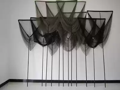 European-style fishing net foldable net head fishing net pocket fishing net telescopic fishing net rod Fishing gear supplies OVF