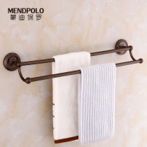 ORB all copper single and double rod towel rack European towel rack hanging towel bar single double rack toilet bath towel rack