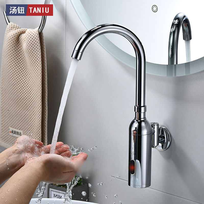 In-wall induction single cold faucet Fully automatic infrared smart handwashing flusher Kitchen wall outlet faucet