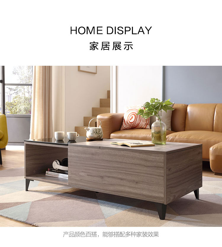 [Tự] Lin Gỗ tối giản phòng khách bàn kính hiện đại bàn cà phê căn hộ nhỏ DV1L đồ nội thất - Bàn trà bàn ghế sofa gỗ